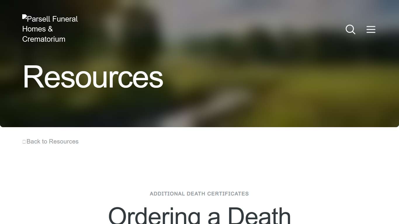 Ordering a Death Certificate Parsell Funeral Homes & Crematorium - Lewes, DE